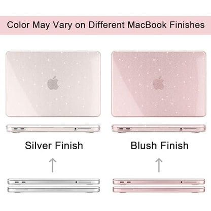 Batianda StarryMist Case for MacBook Neo 13 Inch 2026, Starry Pink | 4-in-1 Bundle Subtle Glitter Mist Finish, Slim Lightweight Shell, Everyday Protection for MacBook Neo 13 Inch Model A3404 - color: Glitter‌ Starlight