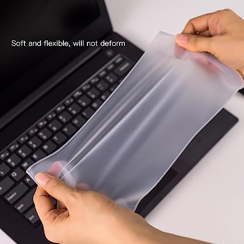 Universal Keyboard Cover Skin for Standard Size PC Computer Desktop Keyboard Ultra Thin Silicone Waterproof Dustproof Keyboard Cover Skin Protector, Clear (Size: 17.7" x 5.5") - size: 17.7" x 5.5"