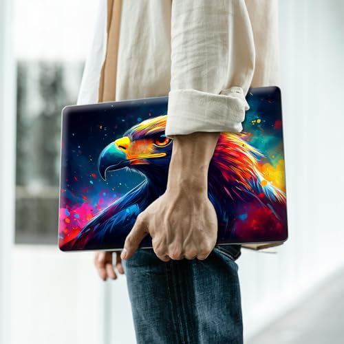 Reusable Universal Laptop Skin Sticker, Cut to Fit for 11.6–15.6 Inch Laptops, Waterproof Protective Film, No-Residue - Fiery Eagle - color: Fiery Eagle