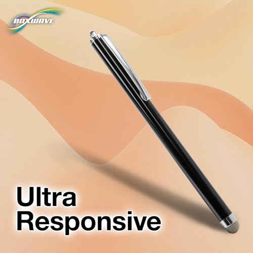 BoxWave Stylus Pen Compatible with HP EliteBook 8 G1i - EverTouch Capacitive Stylus, Fiber Tip Capacitive Stylus Pen - Jet Black