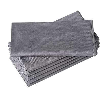 Puomue 6 Pack Microfiber Glass Cleaning Cloth, 16 Inch X 16 Inch, Lint Free Quickly Clean Window, Glasses, Windshields, Mirrors, and Stainless Steel, Grey - color: Grey