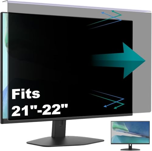 Hanging Computer Privacy Screen Protector Shield Compatible for 21.5/22 | Anti Glare and Blue Light Filter - Hanging Design for Easy On/Off - size: 21 - 22 Inch (Diagonal)