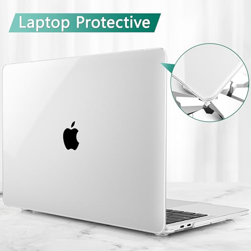 May Chen for MacBook Pro 16 inch 2019 Release A2141,Plastic Hard Shell Case Cover with Screen Protector & Keyboard Cover for MacBook Pro 16 Retina with Touch Bar and Touch ID - Crystal Clear - color: Crystal Clear