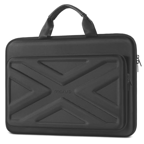 MOSISO Hard Laptop Case 15-15.6 inch, Shockproof Laptop Sleeve with Handle | Compatible with MacBook 16, HP Acer Dell Lenovo ASUS, Waterproof EVA Carrying Case Computer Bag with Pocket&Belt, Slate Gray - color: Slate Gray, size: 16 inch
