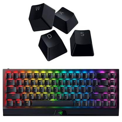 Razer Doubleshot PBT Keycap + BlackWidow V3 Mini HyperSpeed 65% Wireless Mechanical Gaming Keyboard: Green Mechanical Switches Tactile & Clicky - Phantom Pudding Keycaps - color: Green Switches - Tactile & Clicky, size: BlackWidow V3 Mini - Phantom Editio
