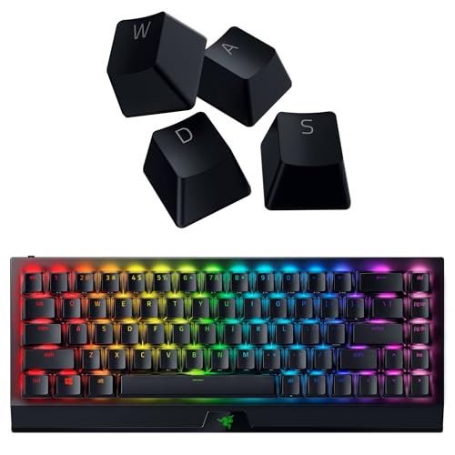 Razer Doubleshot PBT Keycap + BlackWidow V3 Mini HyperSpeed 65% Wireless Mechanical Gaming Keyboard: Green Mechanical Switches Tactile & Clicky - Phantom Pudding Keycaps - color: Green Switches - Tactile & Clicky, size: BlackWidow V3 Mini - Phantom Editio