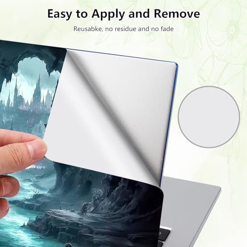 Laptop Skin Sticker Decal, Universal Reusable Vinyl Laptop Cover for 12" 13" 13.3" 14" 15" 15.4" 15.6" Notebook PC, Waterproof Scratch-Resistant with 2 Wrist Pads, Easy to Apply & Remove,Art Mountain - color: Art Mountain