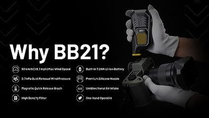 Nitecore BB21 Portable Air Blower for Cameras, Computers and Electronics, Fast Charging USB Rechargeable, 30,000 RPM Electric Compressed Air Duster with Organizer