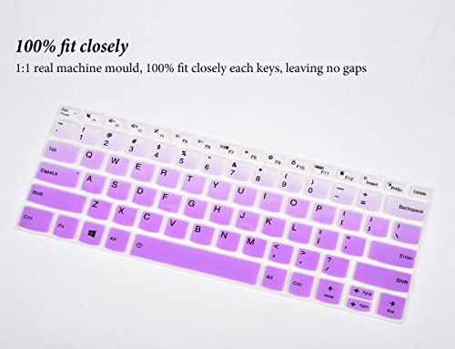 Keyboard Cover Skins for Lenovo Idepad S540 14" 14 inch, Lenovo Flex 5 5g 2-in-1 Laptop, Lenovo Ideapad Flex 5 14" Laptop Keyboard Protector - Gradual Purple - color: Gradual Purple