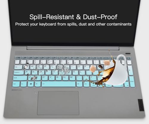 Keyboard Cover for 2023 2022 Lenovo IdeaPad 1/IdeaPad 1i 15.6 inch Laptop 15IGL7 15ADA07 15IAU7 15ALC7 15IJL7 15IGL7, New Lenovo IdeaPad 1 15IGL7 15.6 US Layout Keyboard Cover Skin, Ombre Mint - color: Ombre Mint