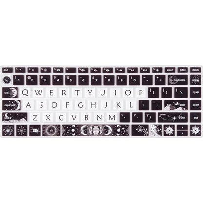 Cute Silicone Keyboard Cover for HP Pavilion x360 14 14-BA/BF/BW/CD/CF/DQ/DK/DH/DS/DF/FQ Series, 14-dk1013dx/dk1003dx/dk0002dx 14-dq1043cl 14-fq0013dx, Sun and Moon - color: Sun and Moon