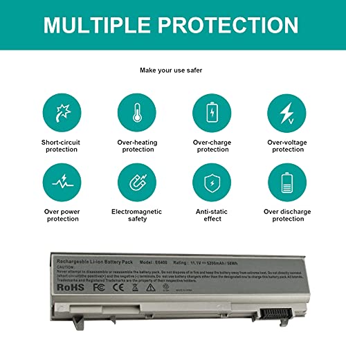 Fancy Buying New Laptop Battery for Dell Latitude E6400 E6410 E6500 E6510 Precision M2400 M4400 M4500 M6500 - size: 7.28*2.72*0.94inch