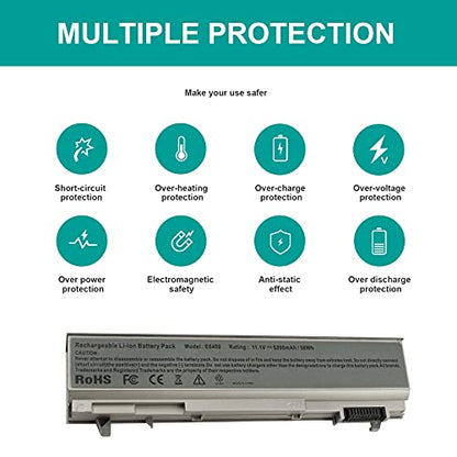 Fancy Buying New Laptop Battery for Dell Latitude E6400 E6410 E6500 E6510 Precision M2400 M4400 M4500 M6500 - size: 7.28*2.72*0.94inch