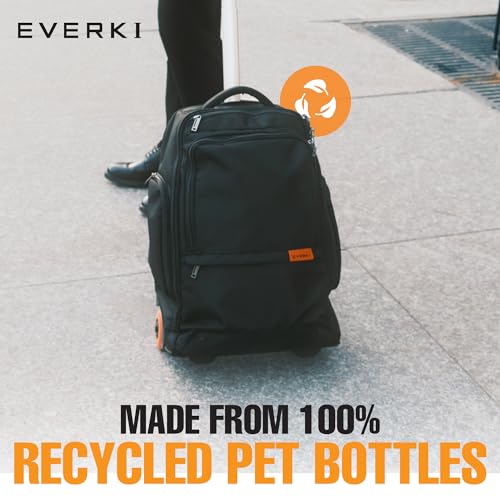 EVERKI Wheeled 123 Laptop Rolling Backpack for Men & Women, Black - 32L | Professional Design, Padded Laptop Compartment, Replaceable Wheels, Business & Work, Travel-Friendly, Fits up to 16" - size: Wheeled 123 Laptop Backpack - 32L