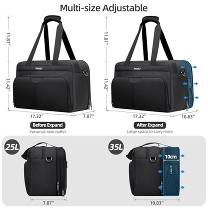 Carry on Luggage with Spinner Wheels 20-Inch,Lightweight Expandable Luggage Set Carry-on Suitcase with Wheels &carry on Tote Bag,Women Men-Black - color: Black, size: Carry-on 20 inch (2-piece Set)