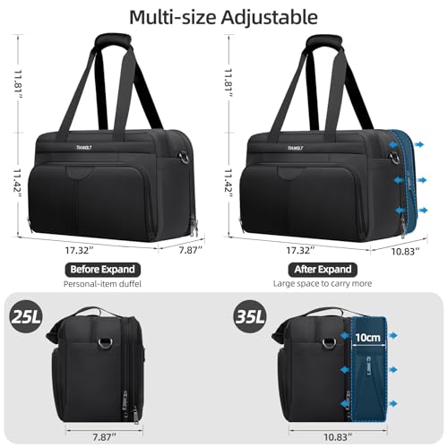 Carry on Luggage with Spinner Wheels 20-Inch,Lightweight Expandable Luggage Set Carry-on Suitcase with Wheels &carry on Tote Bag,Women Men-Black - color: Black, size: Carry-on 20 inch (2-piece Set)