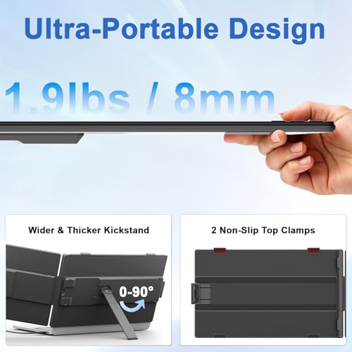KEFEYA Laptop Screen Extender, 14" FHD 1080P IPS Dual Laptop Monitor Extender, Portable Monitor Plug & Play USB-C/HDMI/USB-A for 13"-17" Laptops, Work with Windows/MacBook/Switch/PS5 - size: Dual-14"