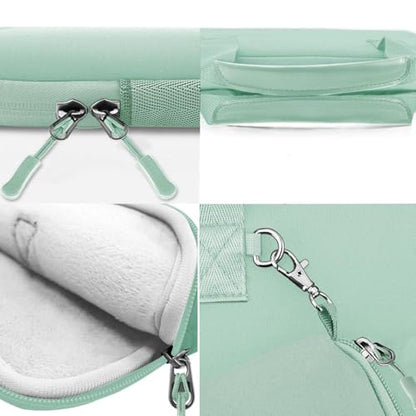 Hseok Laptop Sleeve 13.3-14 inch Case with Small Pouch, Neoprene Computer Bag Compatible with MacBook Neo/Pro 14 M5/M4/M3/M2/M1, Mac Air/Pro 13.3, XPS 14 and Most 13-14 inch Notebooks,Spring Blue - color: Spring blue, size: 13"-14"