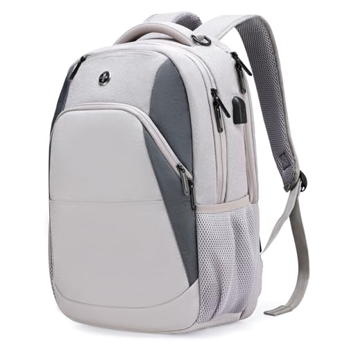 Swissdigital Design Backpack for Women Fit 16 Inch Computer SD1670-05 | Travel Laptop Backpack, College Bag, Business Backpack, with USB Charging Port, RFID Protetion Pocket, Mauve Grey - color: Mauve Grey, size: 16 Inches