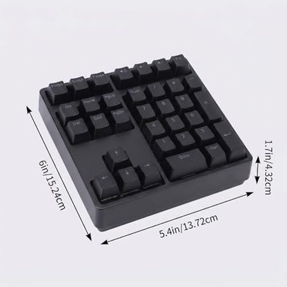 Zunate Mechanical Number Pad 34 Keys USB Wired Numpad, RGB Backlit PBT Keycaps Red Switch Numeric Keypad with Shortcut Keys for Laptop Desktop PC Data Entry Work