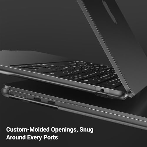 MOSISO Compatible with MacBook Air 13 inch Case M5 M4 M3 M2 2026-2022 | 4 in 1 Kit Matte Hard Shell for MacBook Air 13.6 Case, Anti-Fingerprints&Ultra-Thin, A3449 A3240 A3113 A2681, Black Clear - color: Black Clear