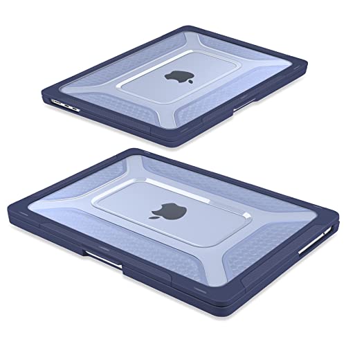 Batianda Extreme Heavy Duty Case for MacBook Air 13.6" 2026-2022, Navy Blue | Fits M5/M4/M3/M2 Chip Model, Anti-Slip Rubberized Stand Holds 25lbs, Honeycomb Rugged Matte Shell, Max Cooling & Stability - color: S-Navy Blue