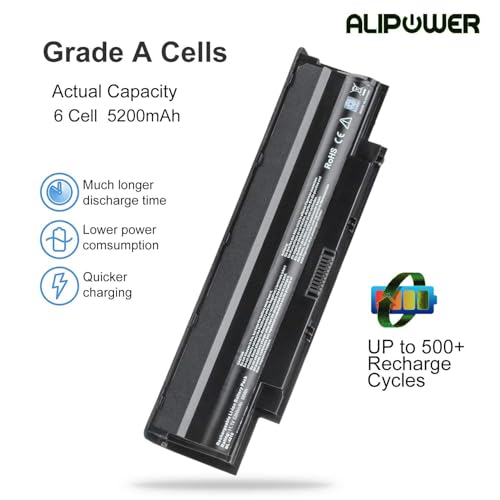 ALIPOWER 6-Cell Laptop Battery Replacement for Compatible dell Inspiron 3520 15R N5010 N5110 N5030 N5040 N5050 17R N7010 N7110 14R N4010 N4110 M5040 Vostro 3420 3450 3550