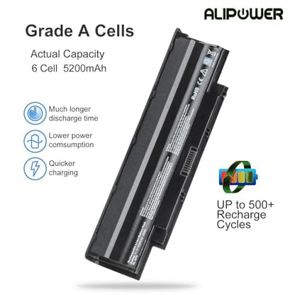 ALIPOWER 6-Cell Laptop Battery Replacement for Compatible dell Inspiron 3520 15R N5010 N5110 N5030 N5040 N5050 17R N7010 N7110 14R N4010 N4110 M5040 Vostro 3420 3450 3550