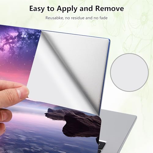 Laptop Skin Sticker Decal, Universal Reusable Vinyl Laptop Cover for 12" 13" 13.3" 14" 15" 15.4" 15.6" Notebook PC, Reusable Waterproof Scratch-Resistant with 2 Wrist Pads,Art Galaxy Landscape - color: Art Galaxy Landscape