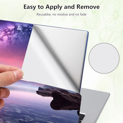 Laptop Skin Sticker Decal, Universal Reusable Vinyl Laptop Cover for 12" 13" 13.3" 14" 15" 15.4" 15.6" Notebook PC, Reusable Waterproof Scratch-Resistant with 2 Wrist Pads,Art Galaxy Landscape - color: Art Galaxy Landscape