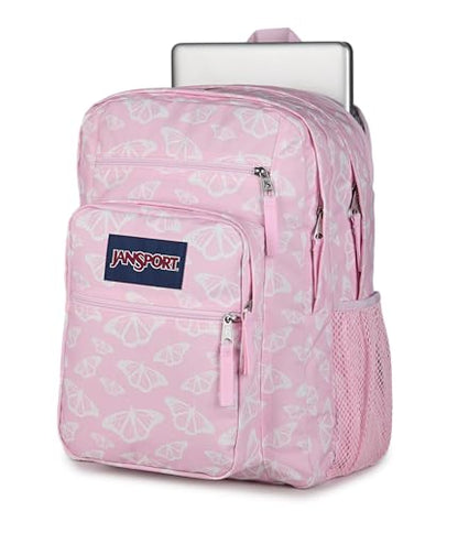 JanSport Laptop Backpack - Computer Bag with 2 Compartments, Ergonomic Shoulder Straps, 15” Laptop Sleeve, Haul Handle - Flutter By - color: Flutter By Pink Ice