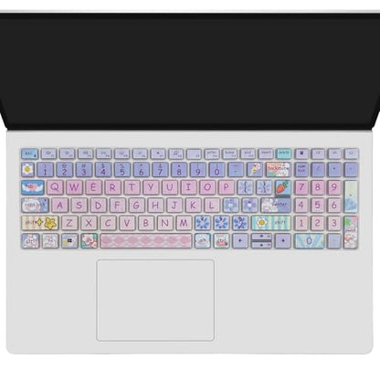 Cute Keyboard Cover for Dell Inspiron 15 3000 5000 7000 3510 3511 3515 3525 3530 3535 5510 5515 5518 7510 15.6", Inspiron 16 7610, Vostro 15 3510 5510 5515, Latitude 3520, Cute Bunny - color: Cute Bunny