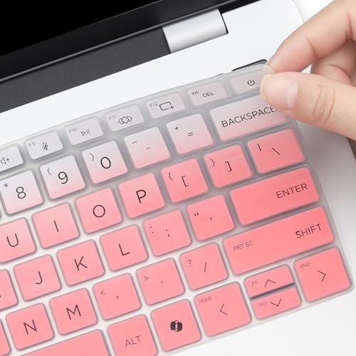 Keyboard Cover for 2026 2025 HP OmniBook 5 14 inch & OmniBook 7 14", OmniBook 5/7 14-fp0057nr 14-he0017nr 14t-hh000 14t-hk000 14z-hm000 14z-hn000 14-kf0712nr 14t-km000 14-fr0017nr 14-fs0000 14t-hg000 - color: Ombrepink