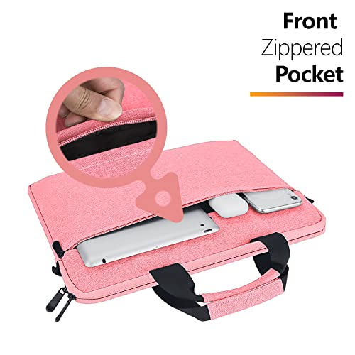 15.6-16 Inch Laptop Sleeve Case Shoulder Bag with Handle, Pink | Compatible with for 15.6 Inch Laptop Computer, 16 Inch MacBook Pro/Max M1 M2 M3 M4 M5, Laptop Carrying Bag Briefcase - color: Pink, size: 15.6/16 Inch