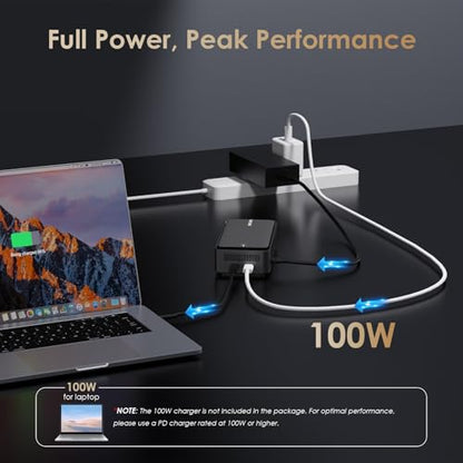 WAVLINK Laptop Docking Station 3 Monitors(Max Resolution: Single 8K or Triple 4K), 12-1 USB C Hub with 10Gbps M.2 PCIe/SATA SSD Enclosure, 2*HDMI + DP, 100W PD, for MacBook Pro/Air Mac mini M1–M4