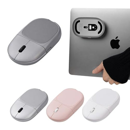 Magnito – Magnetic Wireless Bluetooth Mouse for MacBook, iPad, Laptop, Windows, Chrome OS, Linux – Compact & Portable, Slim, Lightweight, Quiet Clicks – The Best Travel Mouse (Space Gray) - color: Space Gray