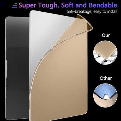 MEEgoodo for MacBook Air M5/M4/M3/M2 13 inch Case 2026-2022, Fit Model A3449/A3240/A3113/A2681, Flexible Case for MacBook Air 13.6 inch with TPU Keyboard Cover & Webcam Cover & OTG Adapter, Peach Fuzz - color: Peach Fuzz