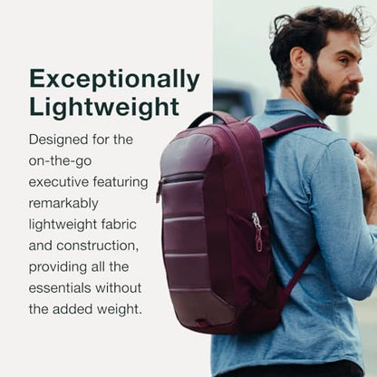 Osprey Ozone Slim Pack - Lightweight Laptop Backpack with AirScape Suspension, Water Bottle Pockets & Slim Travel Design - Fits Most 16" Laptops - Personal Item or Carry-On Compatible, Moody Burgundy - color: Moody Burgundy