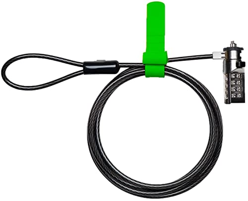 ChargeTech Anti-Theft Combination Cable Lock for Securing Laptops, Computers, Tablets and Other Devices