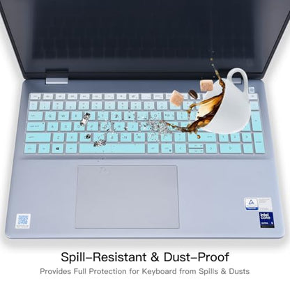 Keyboard Cover for 2025 Dell 16 Plus Laptop DB16250, Dell 16 Plus 2-in-1 Laptop DB16255 DB06250, Dell Inspiron 16 5640 5645, Dell 16 Laptops DC16250 DC16251 Keyboard Protector Skin, Ombre Mint - color: Ombre Mint