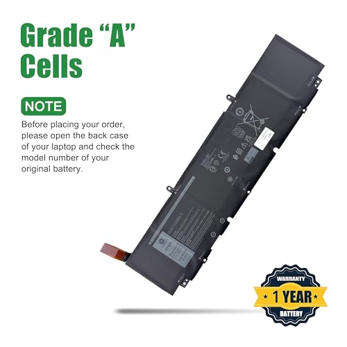XG4K6 CPX-F8CPG Laptop Battery Replacement for XPS 9700 9710 9720 9730 Precision 5750 5760 5770 Series Notebook 001RR3 01RR3 0F8CPG F8CPG Black 11.4V 97Wh 8071mAh - size: 13.2*5.2*1.2inch XG4K6