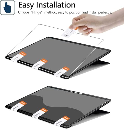 Megoo ArmorShield Screen Protector for Surface Laptop 13 Inch (2025) | Tempered Glass, [9H+ Military Grade] [3X Shatterproof Protection], HD Clear, Easy Installation, 2 Pack - size: Laptop 13" (2025)
