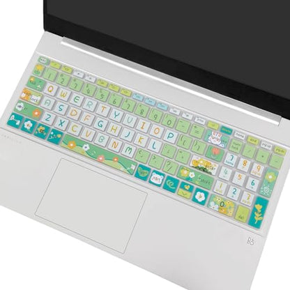 Cute Silicone Keyboard Cover for 15.6’’ HP Pavilion & HP Laptop 15-eg 15t-eg 15-eh 15-er Series, HP Laptop 17 17-cn 17-cp 17z-cp Series, Cute Flowers - color: Cute Flowers