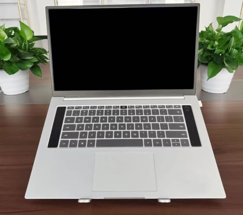 Adjustable Laptop Stand for Desk, Foldable Aluminum Laptop Holder with Cooling Design, Portable Laptop Riser for MacBook, Notebook, Tablet (White) - color: White