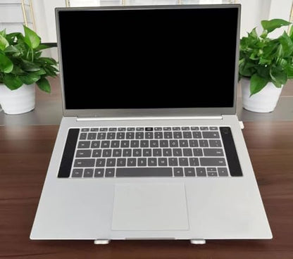 Adjustable Laptop Stand for Desk, Foldable Aluminum Laptop Holder with Cooling Design, Portable Laptop Riser for MacBook, Notebook, Tablet (White) - color: White