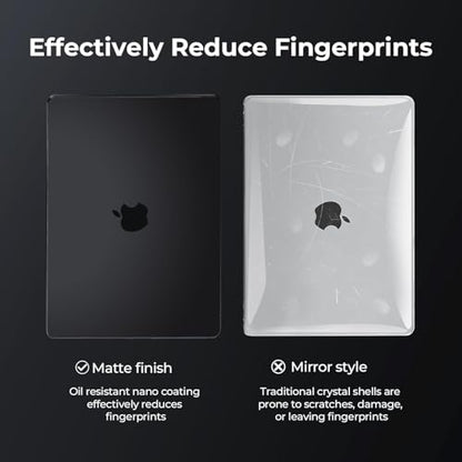 Space Black Case for MacBook Pro 14 inch 2025-2021 M5 M4 M3 M2 M1 Pro/Max Chip A3434 A3112 A3185 A3401 A2918 A2992 A2779 A2442, Frosted Matte Plastic Hardshell & Keyboard Cover, Black Clear - color: ## Frosted Space Black