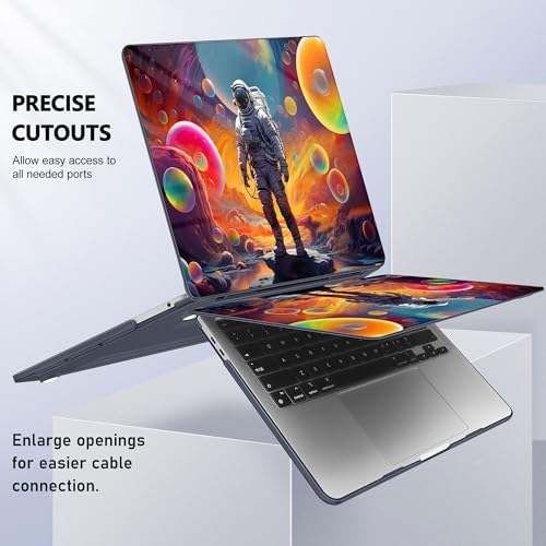 May Chen Compatible with MacBook Pro 13 inch Case 2022 2021 2020 Release Models A2338 M2 M1 A2251 A2289, Plastic Hard Shell Case for MacBook Pro 13 Inch with Touch Bar Fits Touch ID, Astronaut S929 - color: Astronaut S929
