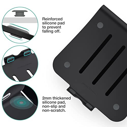 Laptop Stand, Aluminum Notebook Holder Riser Heat-Vent for MacBook Air/Pro, Dell, HP, Lenovo, Microsoft Surface, Samsung 11-16 inches Notebook (Black) - color: Black