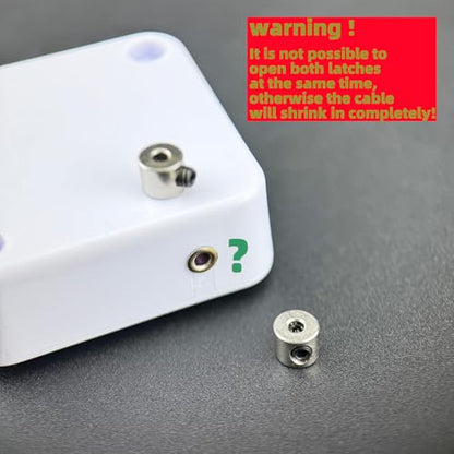 Retractable Cable Lock with Cable tie, to Prevent Loss of Various adapters and Security Locks During Meetings,Also for exhibits, Remote Controls and Harnesses (2, 4.9ft) - size: 4.9ft