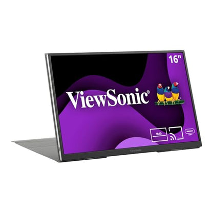ViewSonic VG1656N 16 Inch 1200p Wireless Portable Monitor, IPS for Improved Workflows and Second Screen Productivity, Built-in Stand and Battery, 60W USB-C, and WiFi Dongle Inputs - style: 1920 x 1200